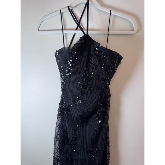 Violet Weekend Halter Neck Sequin Knit Dress Juniors Size NWT $129 - Picture 10 of 16